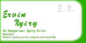 ervin nyiry business card